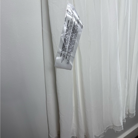 Dress the Population Corey Chiffon Fit & Flare Off White Midi Dress Grad NWT - Picture 6 of 14